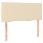 vidaXL Sommier à lattes de lit avec matelas Crème 120x200 cm Tissu