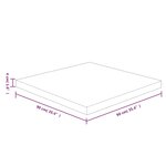 vidaXL Dessus de table carré Marron clair 90x90x4cm Bois chêne traité