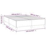vidaXL Cadre de lit Gris clair 140x190 cm Velours