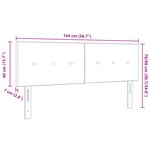 Headboard LED vidaXL Capitonné Bleu Foncé 72 cm Velours