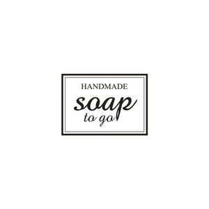 Tampon en bois Handmade Soap to go 3x4cm