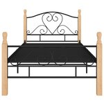 vidaXL Cadre de lit sans matelas noir métal 90x200 cm