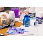 Marqueur Acrylique Setacolor Spécial Cuir Mat Satiné Extra Fine Bleu Glacé PÉBÉO