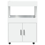 vidaXL Chariot de bar blanc 60x39 5x89 cm bois d'ingénierie