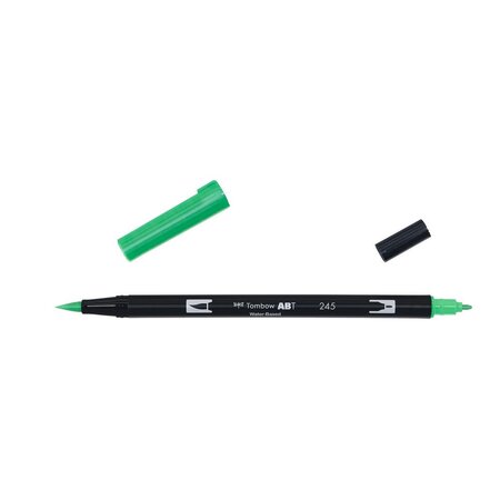 Feutre dessin double pointe abt dual brush pen 245 vert sève x 6 tombow