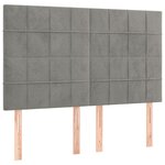 vidaXL Cadre de lit avec tête de lit Gris clair 140x190 cm Velours
