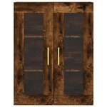 vidaXL Buffet haut Chêne fumé 69 5x34x180 cm Bois d'ingénierie