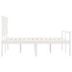 vidaXL Lit pour personne âgée et tête de lit 140x200 cm bois massif