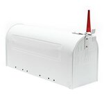 Boite aux lettres style américain design sur pied us mailbox blanc