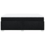 vidaXL Sommier à lattes de lit avec matelas Noir 140x200 cm Tissu