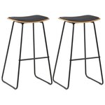 vidaXL Mobilier de bar 3 Pièces Acier Noir