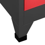 vidaXL Armoire à casiers Anthracite et rouge 90x40x180 cm Acier