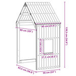 vidaXL Toit de lit pour enfants blanc 60x99x139 5cm bois de pin massif