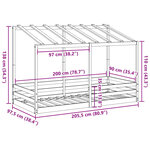 vidaXL Lit pour enfants avec toit 90x200 cm bois massif de pin