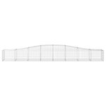 vidaXL Paniers à gabions arqués 9 Pièces 400x50x40/60 cm Fer galvanisé