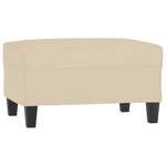 vidaXL Ensemble de canapés 4 Pièces avec coussins crème tissu