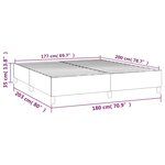 vidaXL Cadre de lit Gris foncé 180 x 200 cm Velours