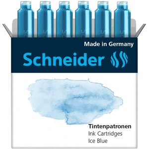 Cartouche d'encre Ice Blue Boîte 6 pièces x 10 SCHNEIDER