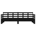 vidaXL Lit coulissant Noir Bois de pin massif 2x(90x200) cm