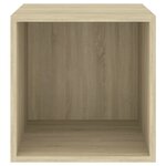 vidaXL Armoires murales 2 Pièces Chêne Sonoma 37x37x37 cm Bois ingénierie