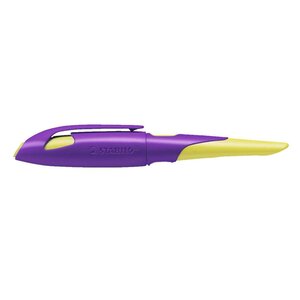 Stylo plume -EASYbirdy- Stylo ergonomique rechargeable - Violet/Jaune - Droitier STABILO