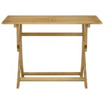 vidaXL Table pliable de jardin 110x55x75 cm bois d'acacia solide