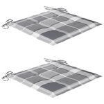 vidaXL Chaises pliables de jardin 2 Pièces avec coussins Bois d'acacia