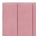 vidaXL Cadre de lit avec tête de lit Rose 200x200 cm Velours