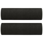 vidaXL Ensemble de canapés 2 Pièces avec coussins noir tissu