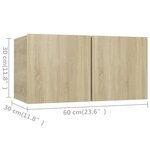 vidaXL Meubles TV 4 Pièces Chêne sonoma 60x30x30 cm Bois d'ingénierie