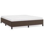 vidaXL Cadre de lit Marron 160x200 cm Similicuir