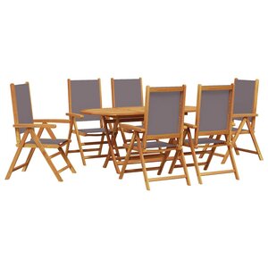 vidaXL Ensemble de salle à manger pour jardin 7 Pièces Anthracite