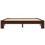 vidaXL Cadre de lit Marron foncé Bois de pin massif 160x200 cm
