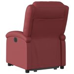 vidaXL Fauteuil inclinable électrique rouge bordeaux similicuir