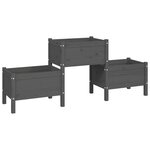 vidaXL Jardinière Gris 178 5x44x75 cm Bois massif de pin