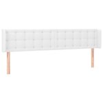 vidaXL Tête de lit avec oreilles Blanc 163x16x78/88 cm Similicuir