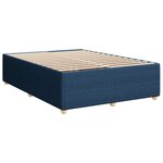 vidaXL Sommier à lattes de lit avec matelas Bleu 160x200 cm Tissu