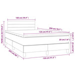 vidaXL Sommier à lattes de lit avec matelas Taupe 120x200 cm Tissu