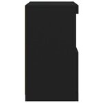 vidaXL Buffet avec lumières LED noir 41x37x67 cm