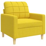 vidaXL Ensemble de canapés 3 Pièces jaune clair tissu