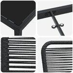 vidaXL Ensemble de salle à manger de jardin de 7 pièces en corde de coton et acier noir