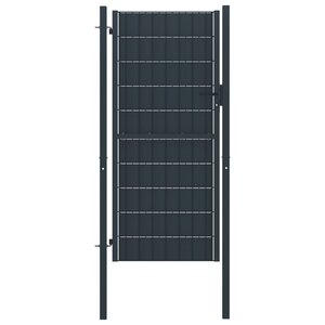 vidaXL Portail de clôture PVC et acier 100x164 cm Anthracite