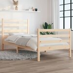 vidaXL Cadre de lit bois de pin massif 100x200 cm