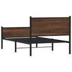 vidaXL Cadre de lit métal avec tête de lit et pied de lit 100x190 cm