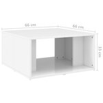vidaXL Tables basses 4 Pièces blanc brillant 33x33x33cm bois d'ingénierie