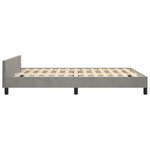 vidaXL Cadre de lit avec tête de lit Gris clair 140x190 cm Velours