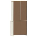 vidaXL Buffet haut VIGO blanc 78x40x175 cm bois massif de pin