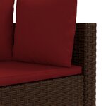 vidaXL Salon de jardin 10 Pièces avec coussins marron résine tressée