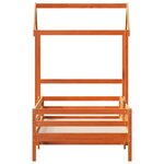 vidaXL Cadre de lit avec toit cire marron 90x200 cm bois de pin massif