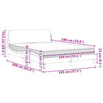 vidaXL Lit avec matelas cappuccino 140x190 cm similicuir